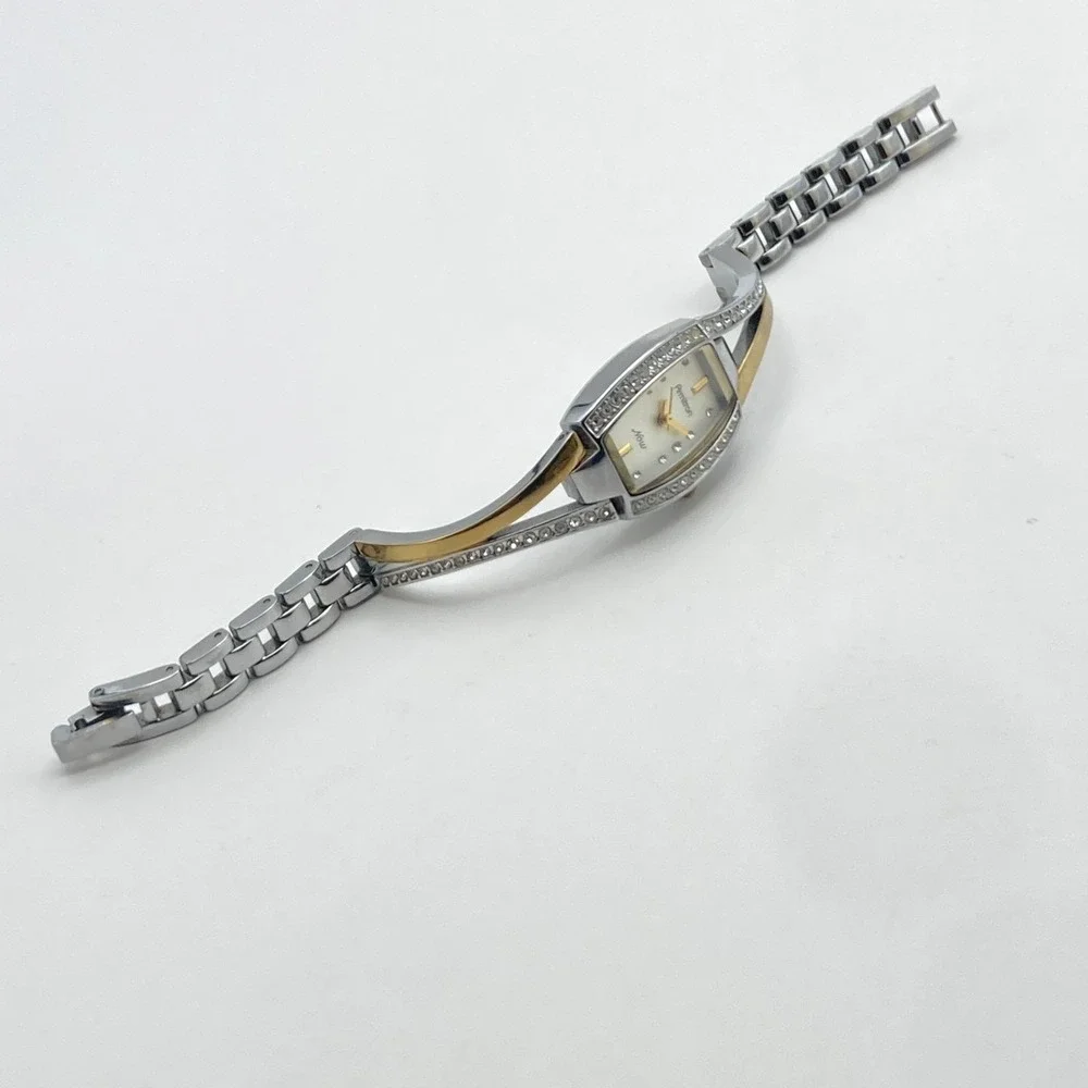 Armitron Now Women's Watch 19mm Gold Silver Two Tone Crystals New Battery 6.75